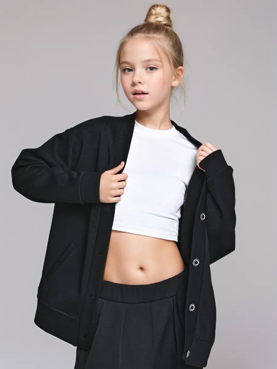 Трикотажный кардиган на пуговицах школьный