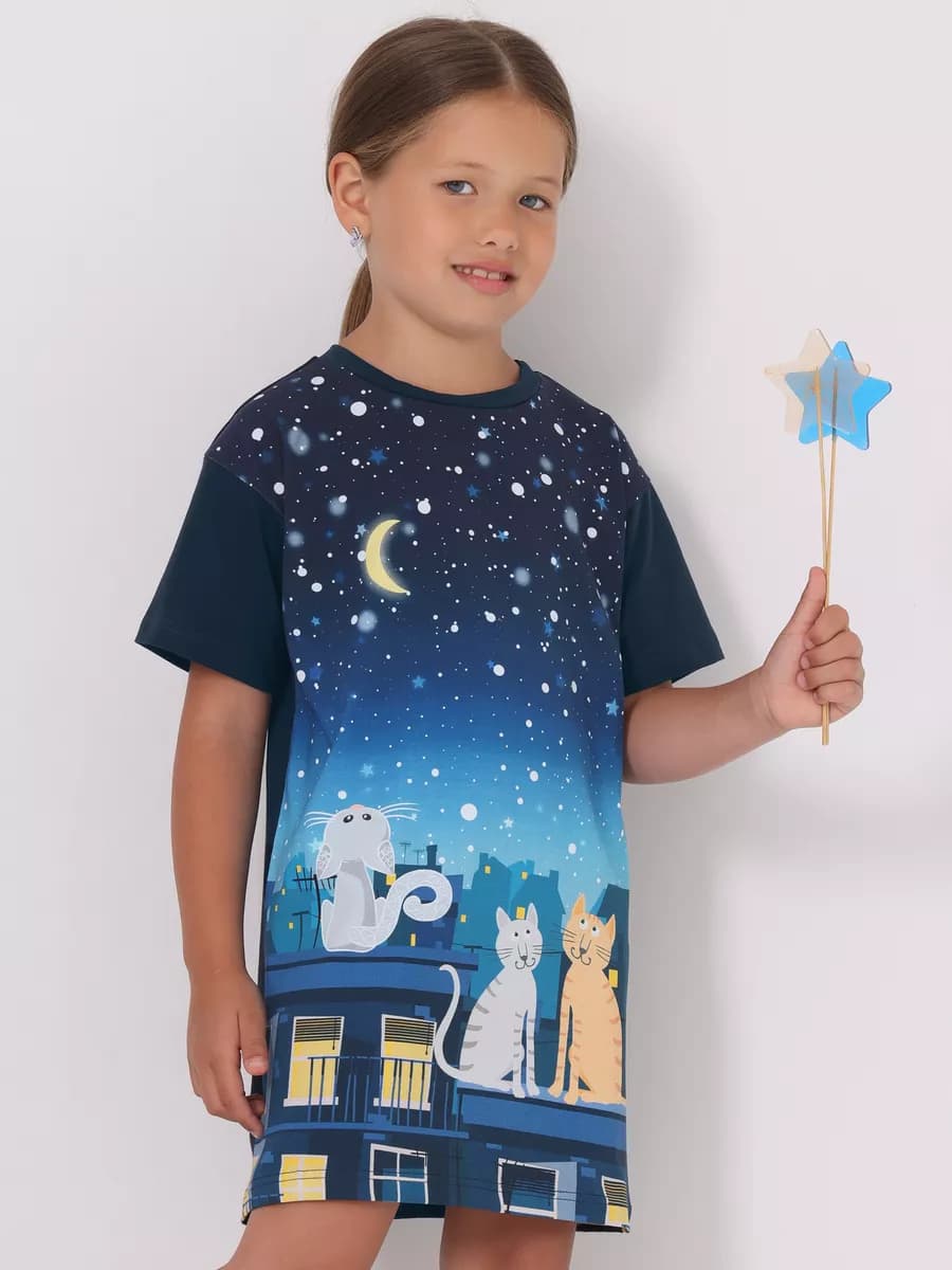 Платье - футболка в садик туника детская