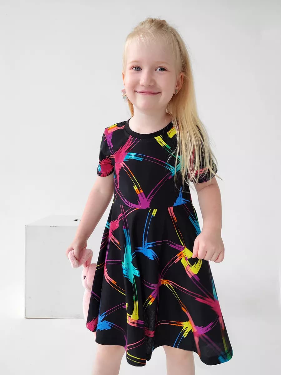 Платье в сад для девочки из 100% хлопка, 116-146 р-р