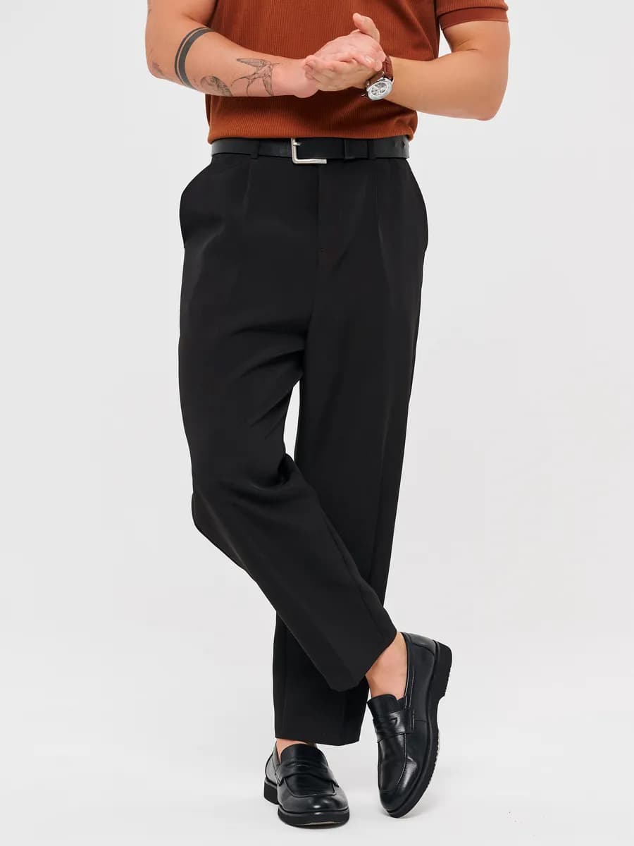 Брюки классические бананы со стрелками широкие