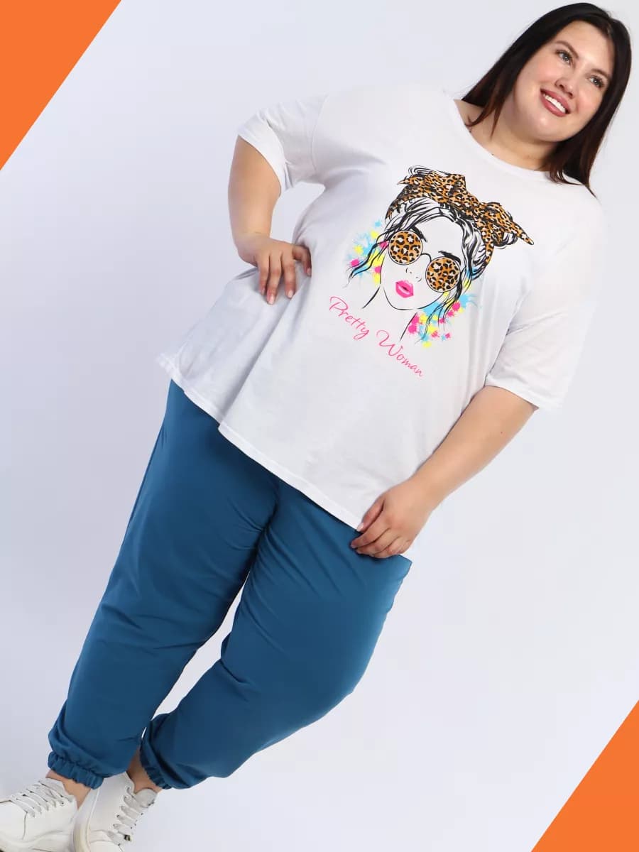 Спортивные штаны больших размеров джоггеры оверсайз