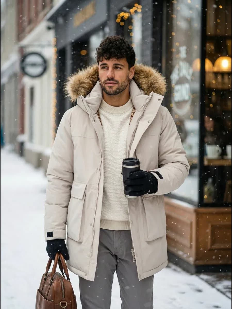 Куртка аляска зимняя парка утепленная короткая