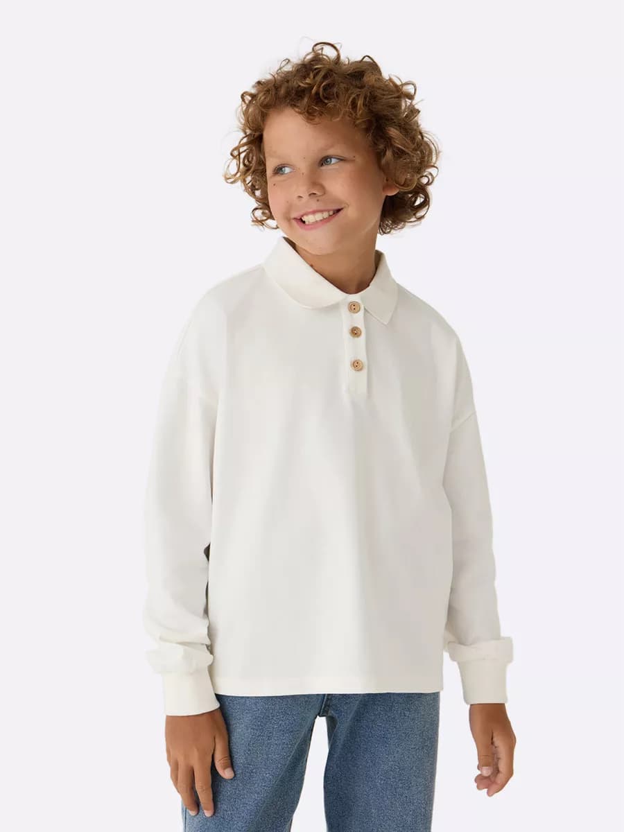 Поло детское с длинным рукавом - фото 1