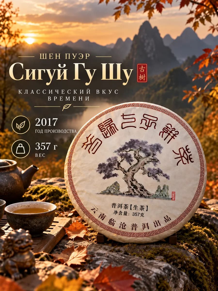 Шен пуэр Сигуй Гу Шу 2017г. 357гр
