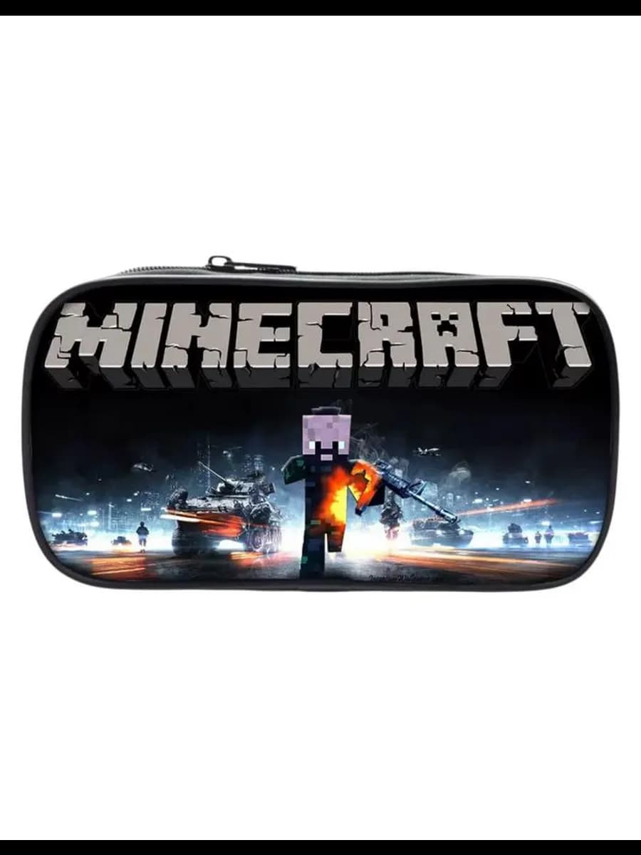Пенал школьный вместительный MINECRAFT