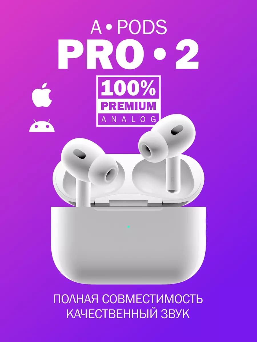 Наушники беспроводные AirPro 2 для iPhone и Android