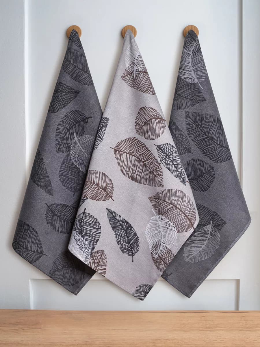 Полотенца кухонные набор 3 шт 60х47 см рогожка