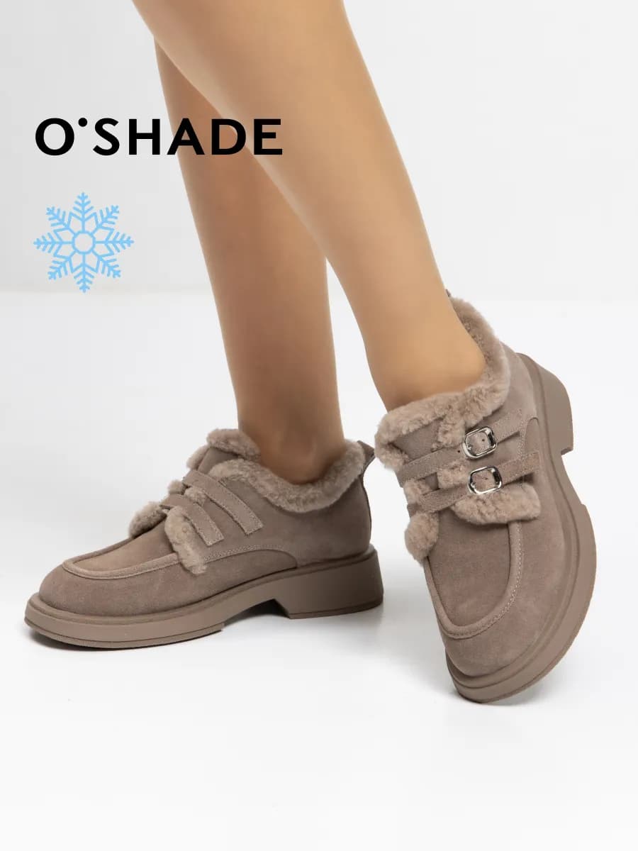 O'SHADE Полуботинки женские зимние бежевые