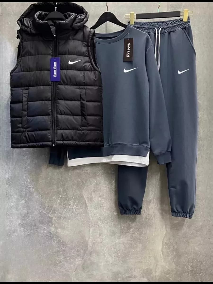 Спортивный костюм тройка с жилеткой - фото 1