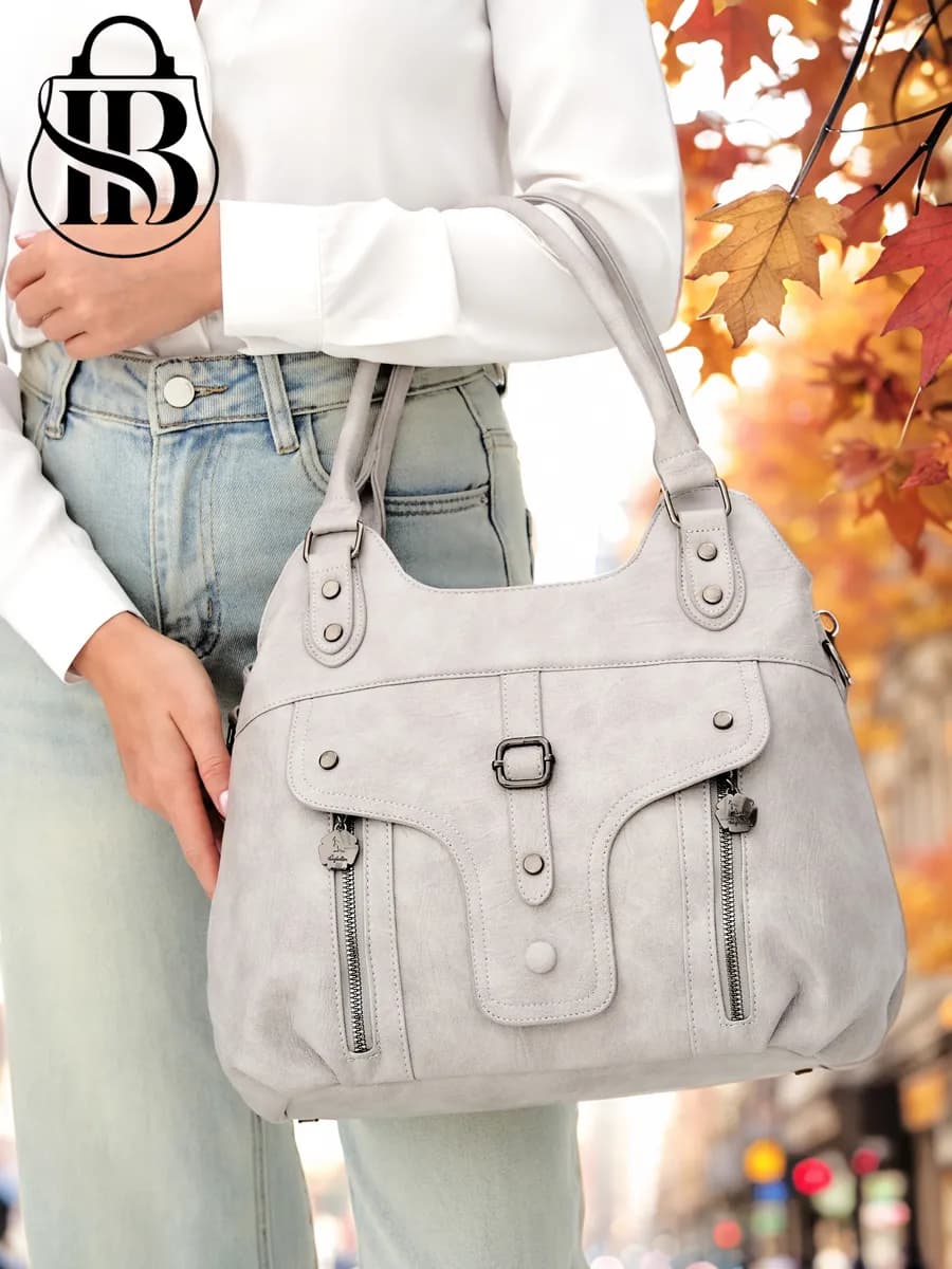 Сумка средняя с ручками хобо мягкая