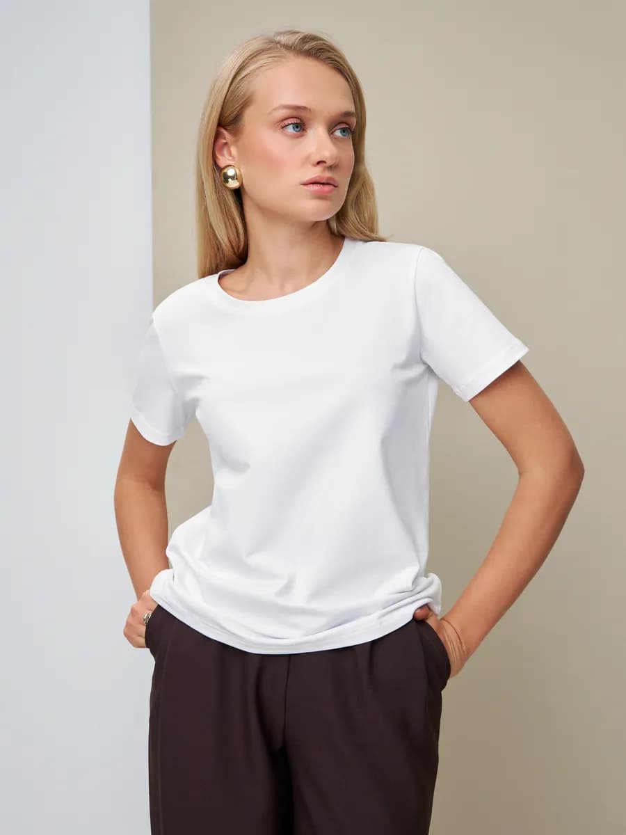 Футболка белая базовая