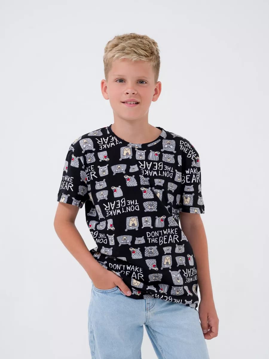 футболка с принтом хлопок