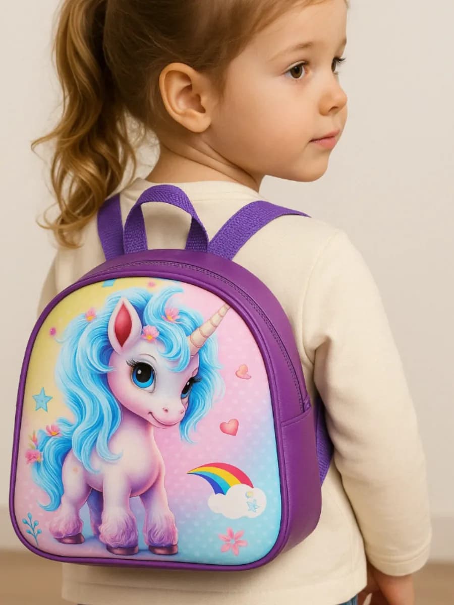 Рюкзак детский с единорогом в садик маленький - фото 1