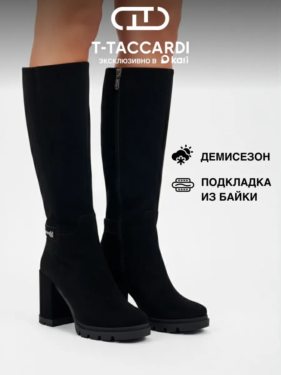 Сапоги демисезонные на каблуке