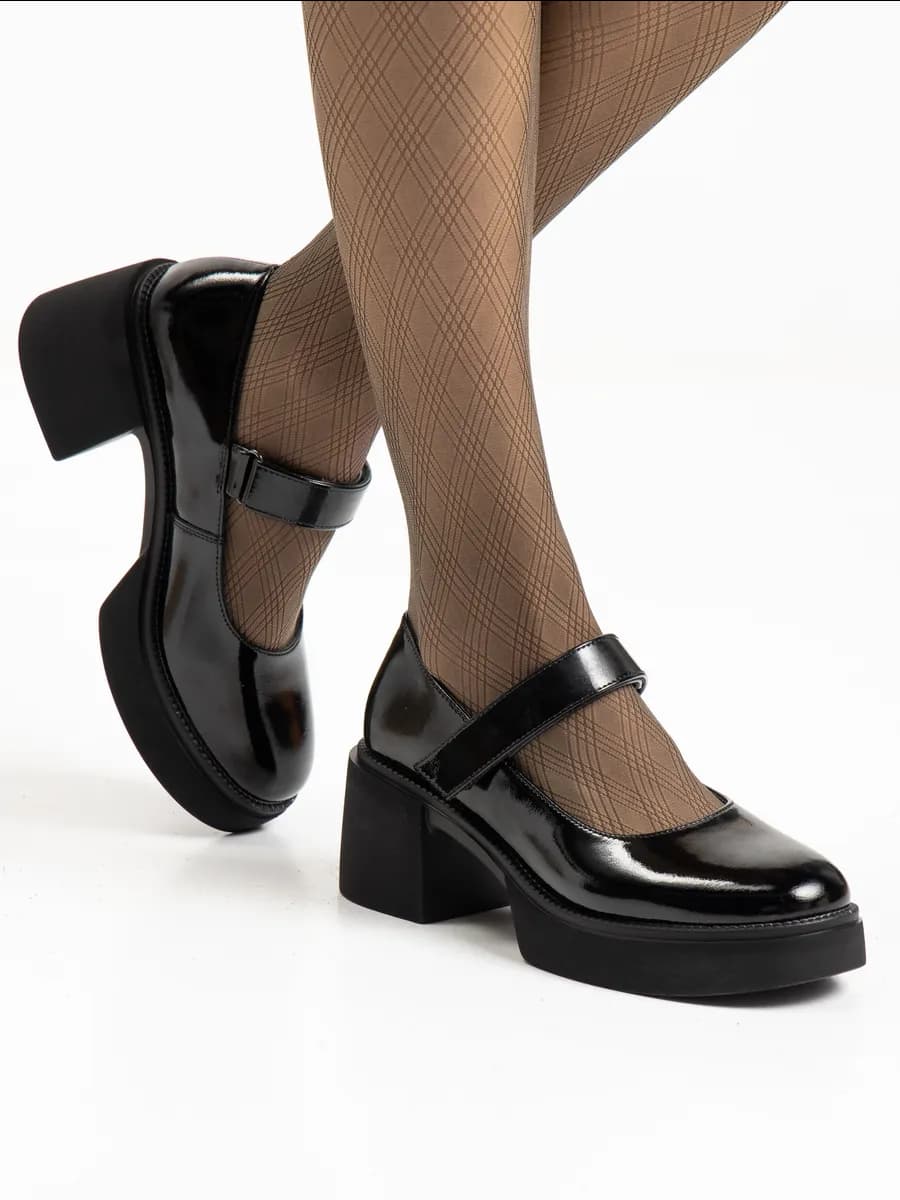 Туфли мэри джейн на каблуке