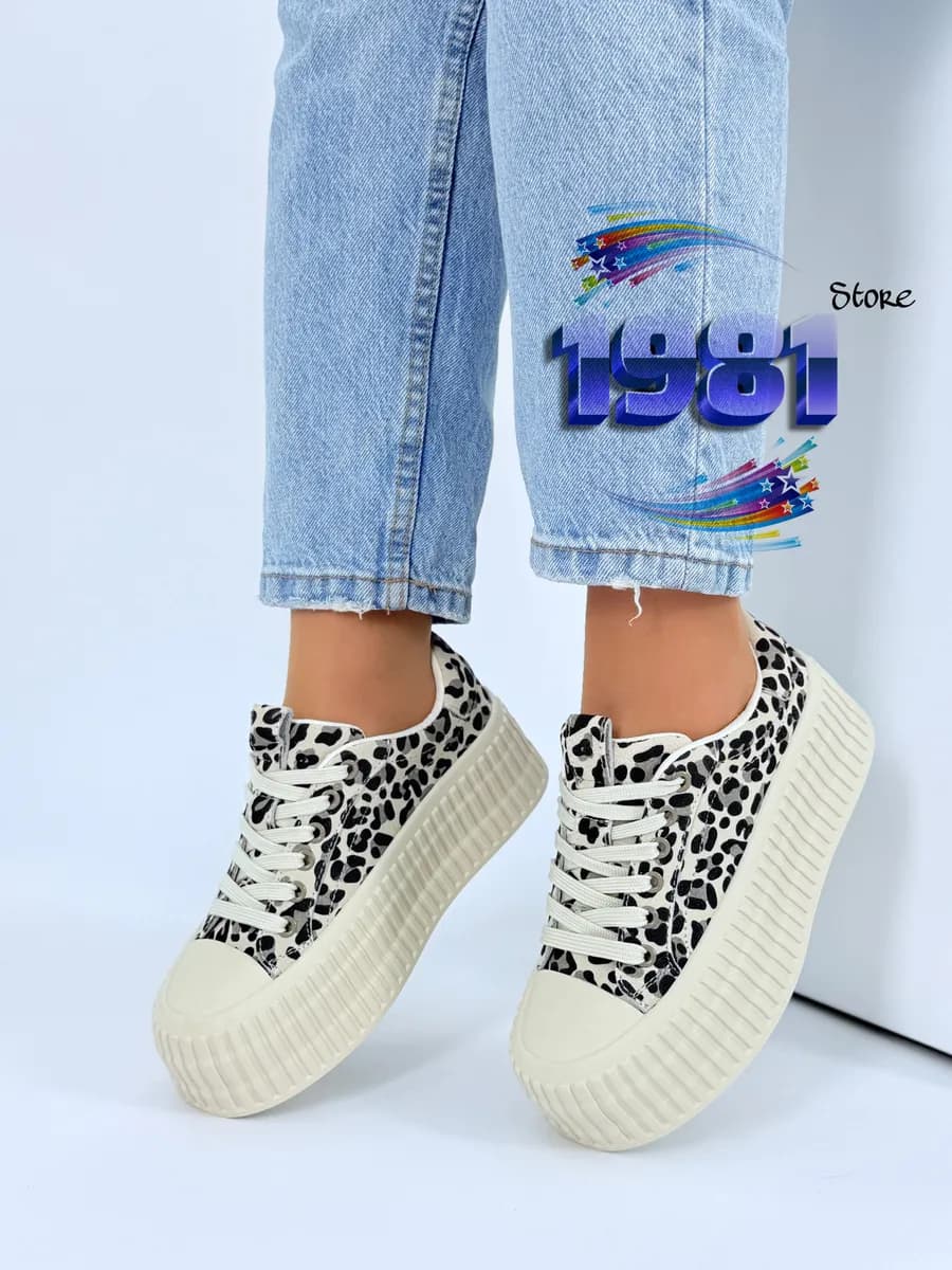 Кеды замшевые леопардовые на платформе