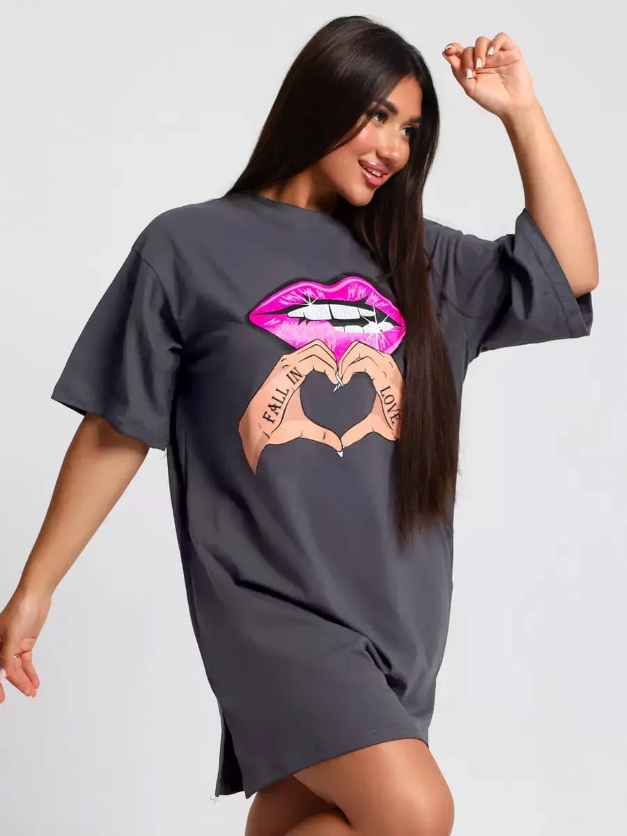 Туника домашняя платье больших размеров новогоднее