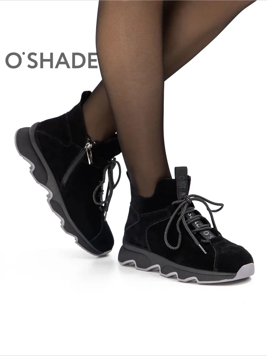 Ботинки женские демисезонные замшевые