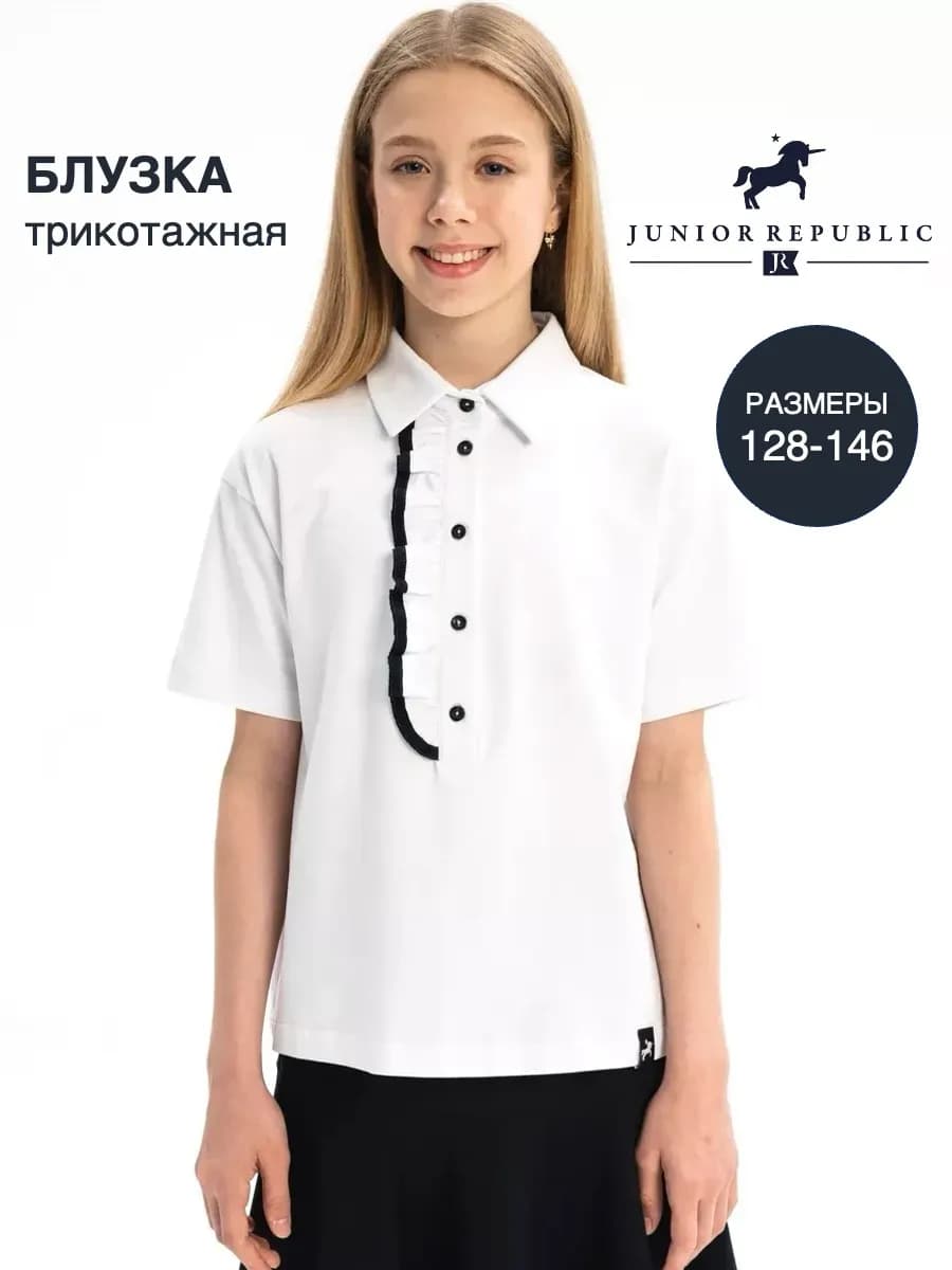 Блузка трикотажная с коротким рукавом