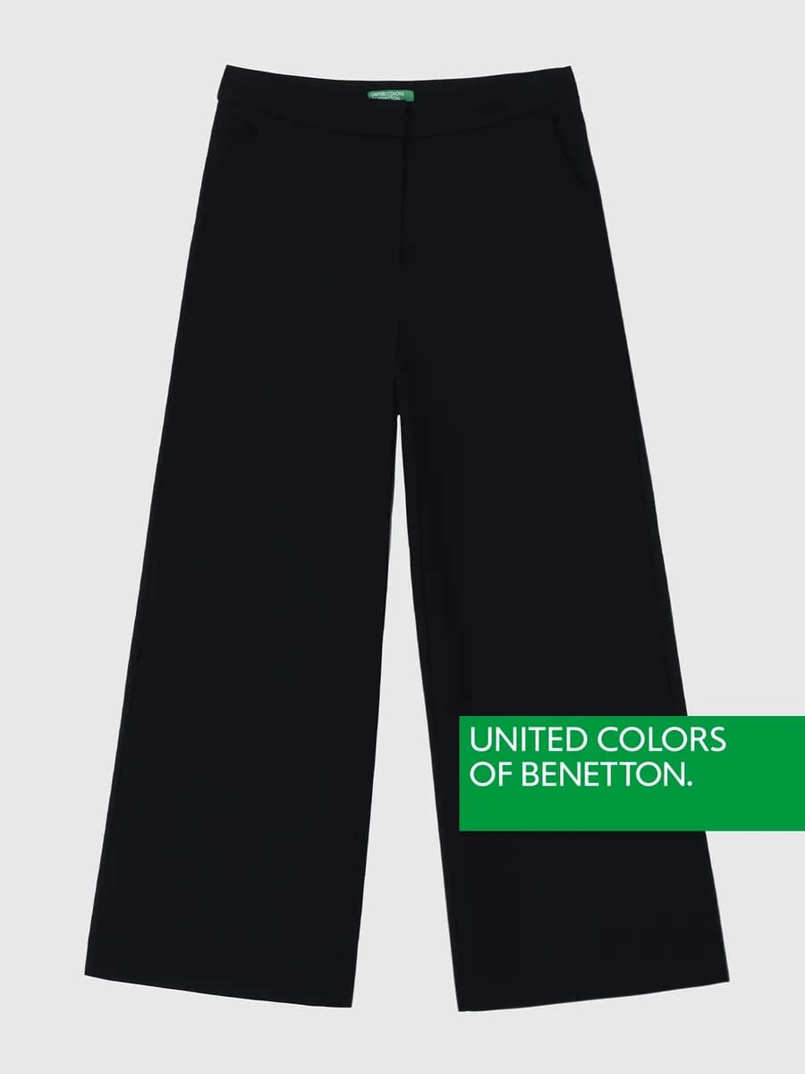 Брюки для девочек школьные широкие