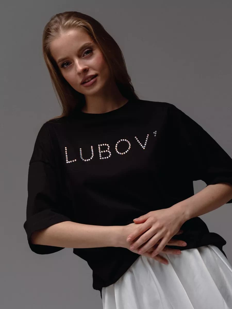 Футболка женская оверсайз хлопок