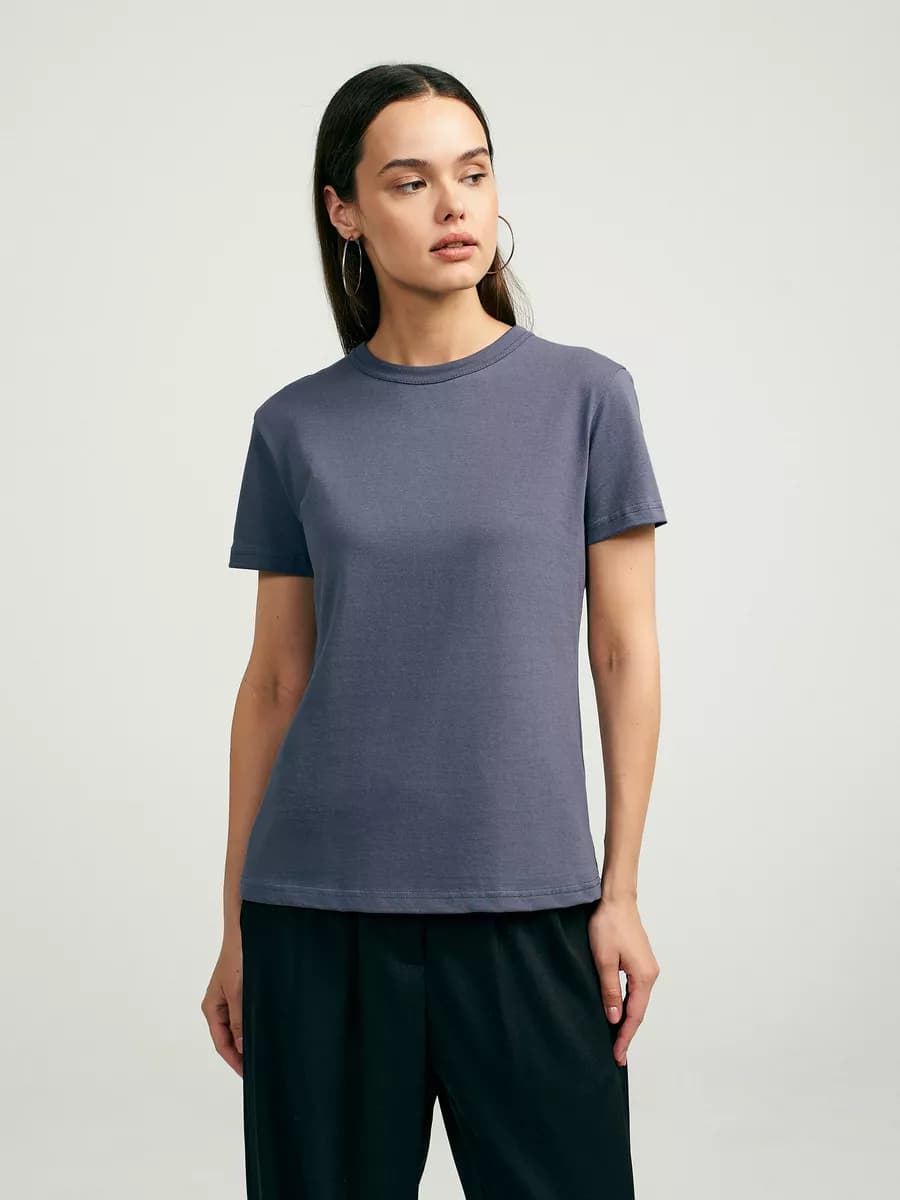 Плотная базовая футболка из хлопка