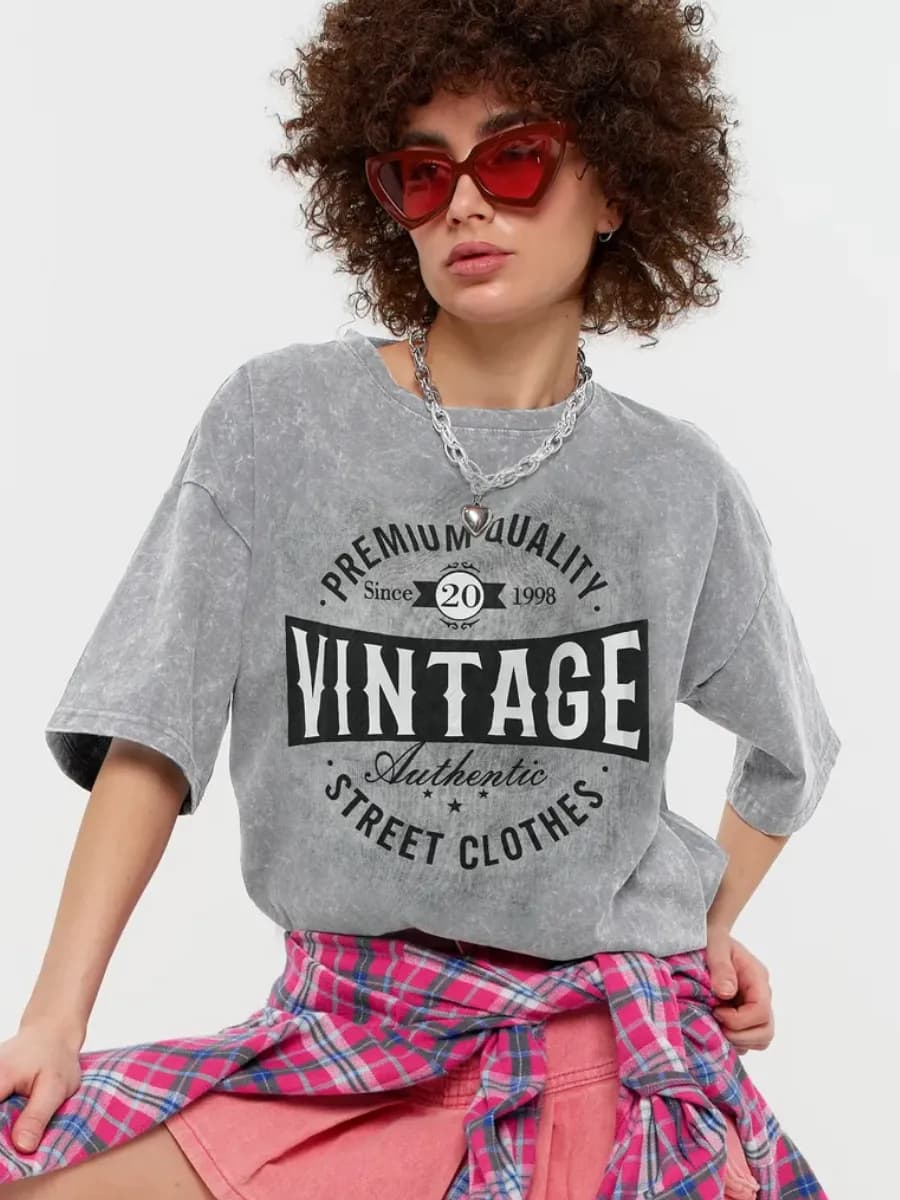 Футболка варенка оверсайз с принтом