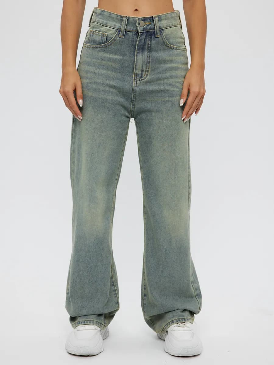 Джинсы широкие оверсайз y2k потертые baggy багги трубы