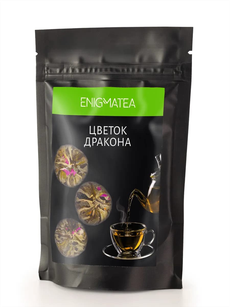 Связанный чай зеленый Цветок дракона, 3 шт