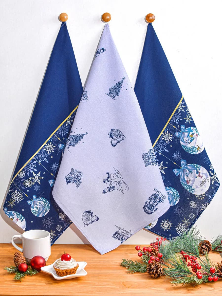 Полотенца кухонные набор 3 шт 60х47 см рогожка