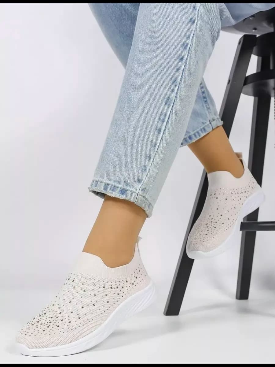 Кроссовки женские Слипоны Тряпочные кроссовки для фитнеса