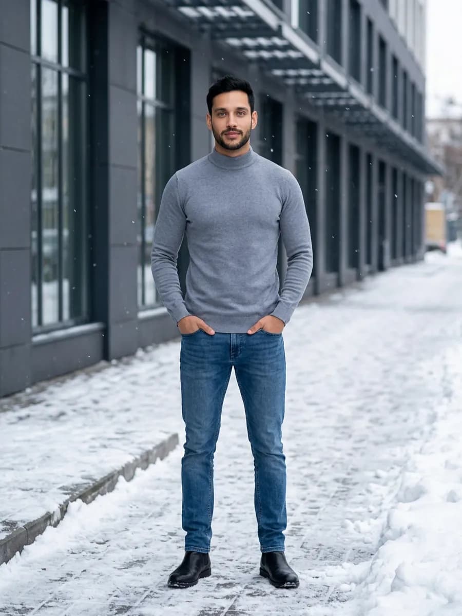 Теплая водолазка из шерсти