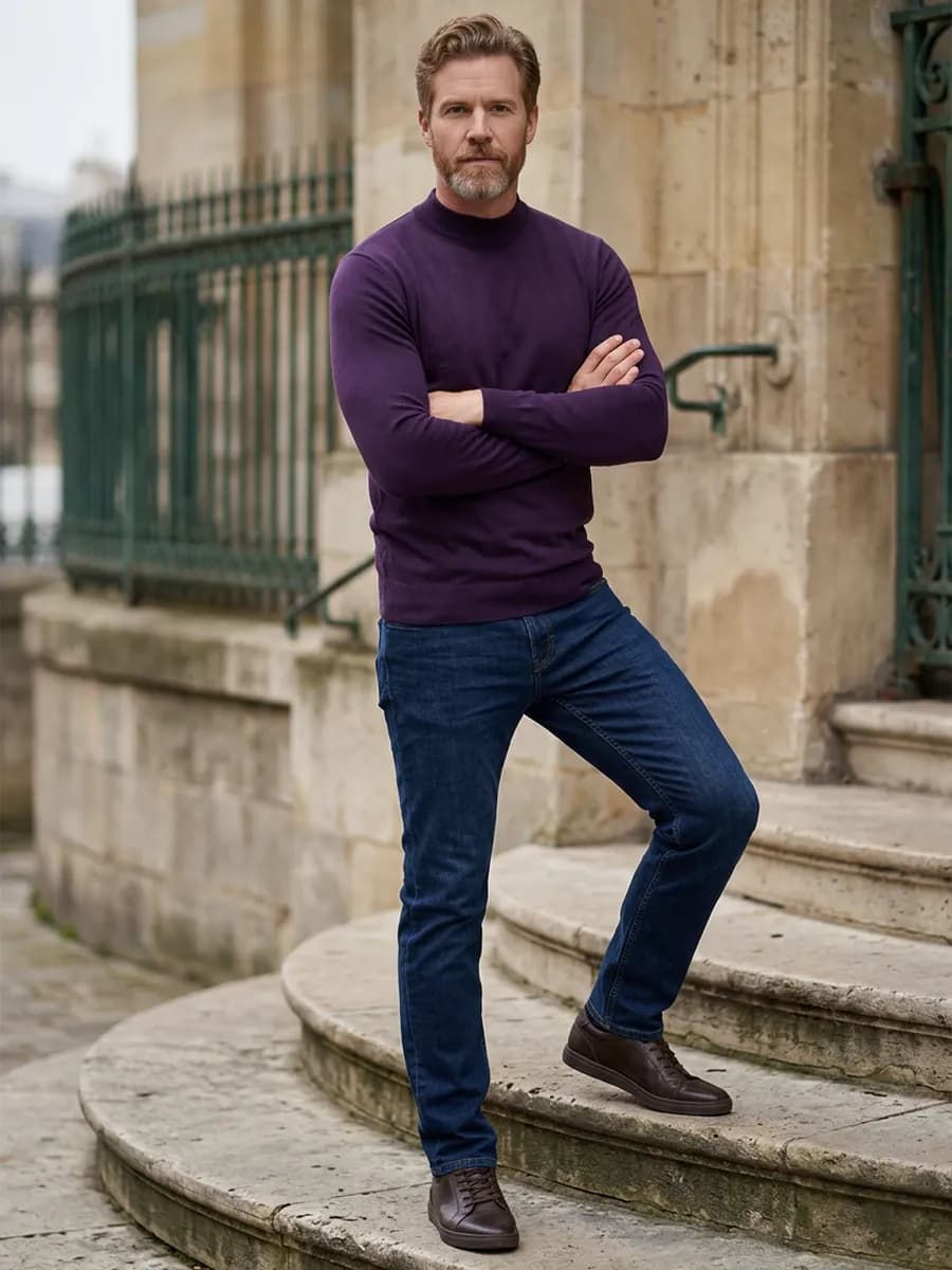 Теплая водолазка из шерсти