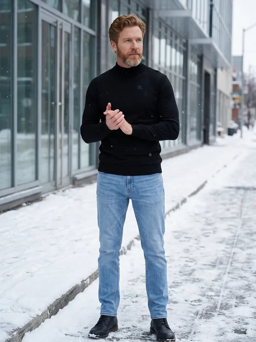 Теплая водолазка из шерсти