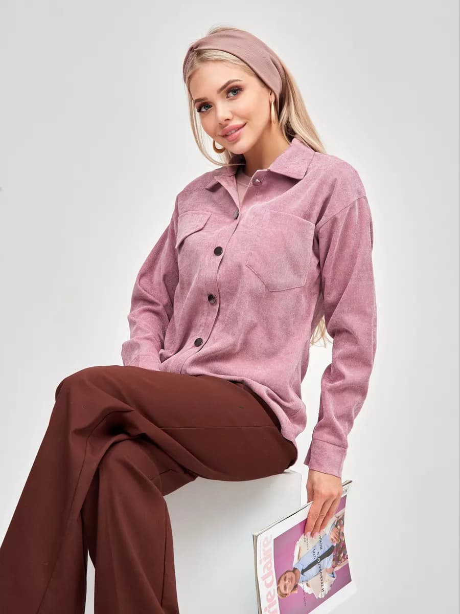 рубашка легкий оверсайз вельветовая