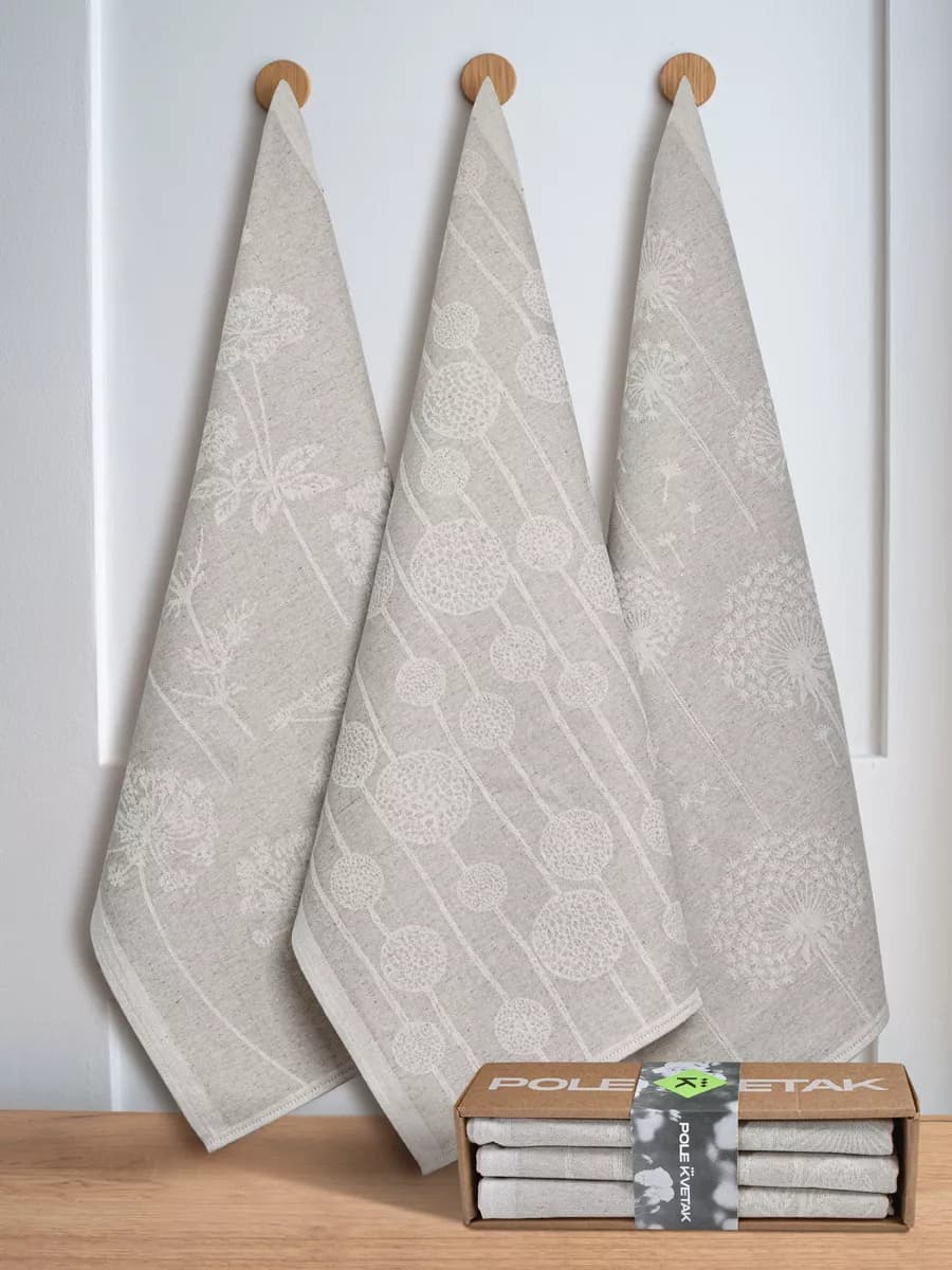 Полотенца кухонные льняные 3 шт