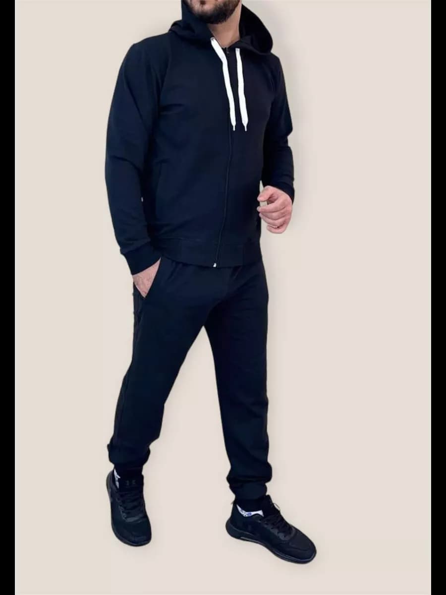 Костюм толстовка на молнии и брюки джоггеры - фото 1