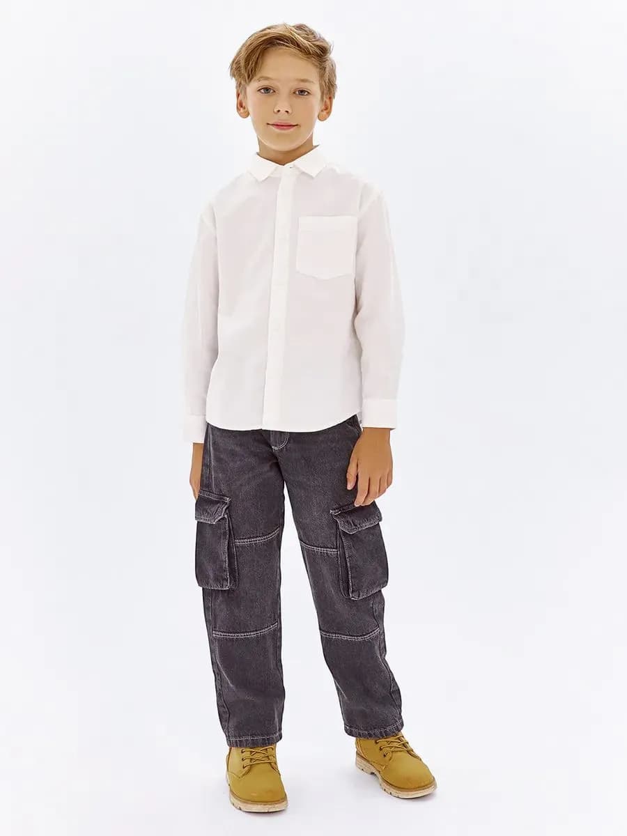 Джинсы карго прямые с карманами