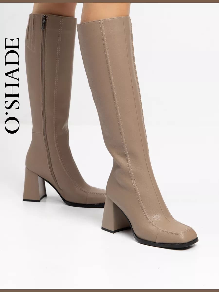 Сапоги женские демисезонные натуральная кожа - фото 1