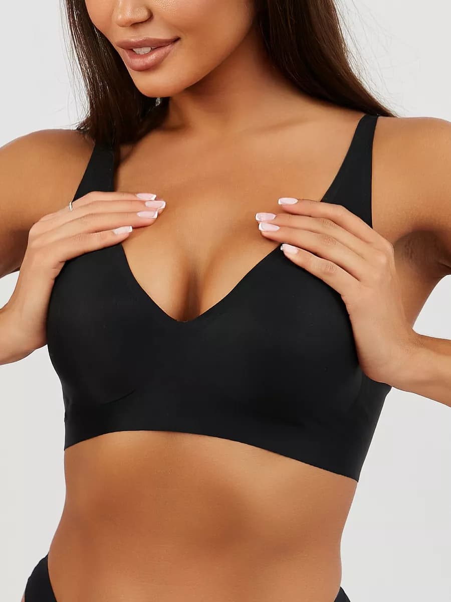 Бесшовный бюстгальтер без косточек со съемными чашками