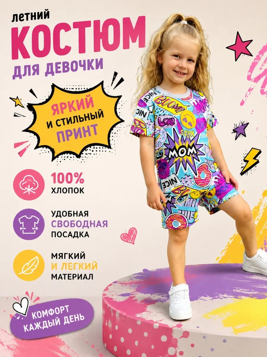 Комплект детский футболка и шорты