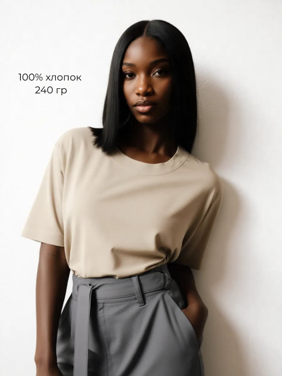 Футболка базовая однотонная хлопок