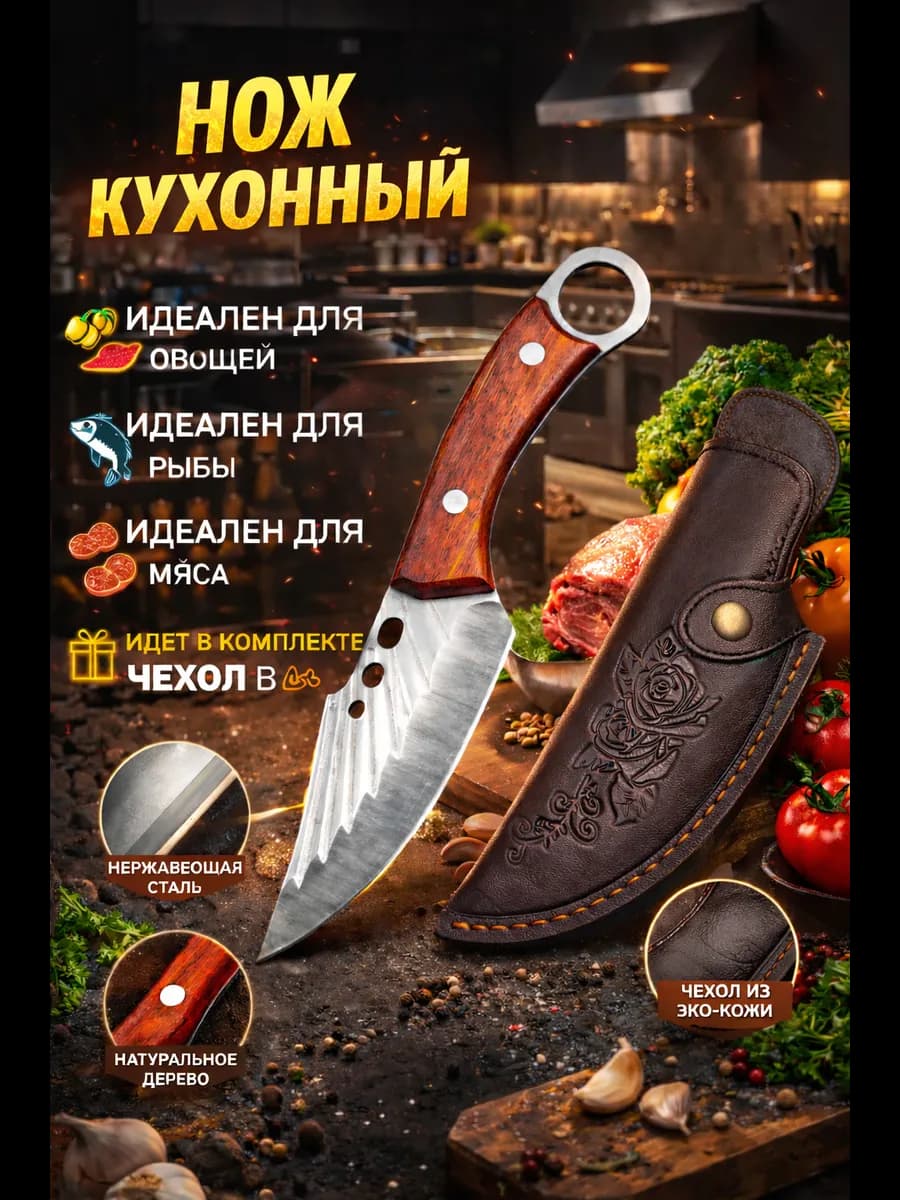 Сербский шеф нож кухонный обвалочный