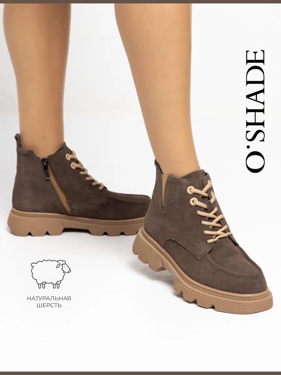 Ботинки женские зимние замшевые