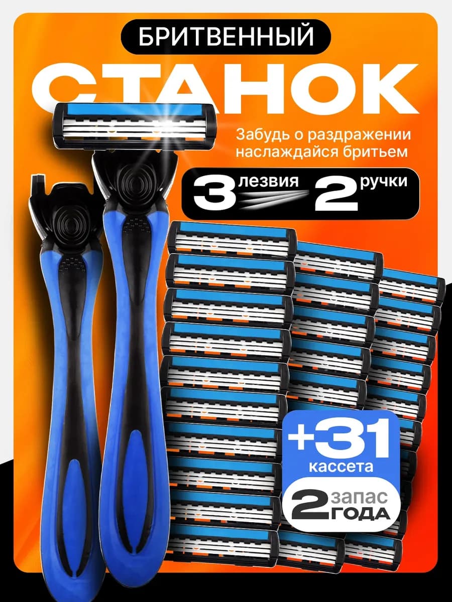 Станок для бритья мужской. Бритва многоразовая