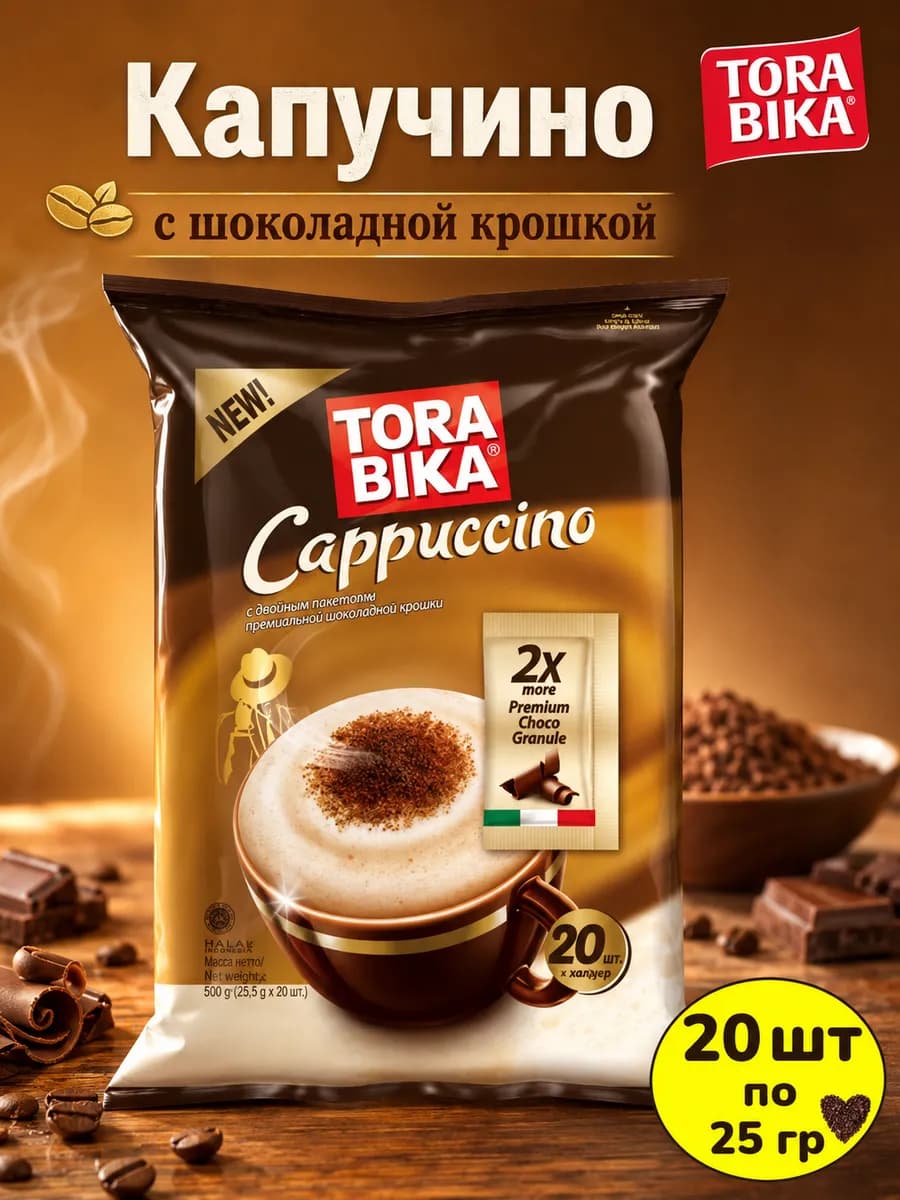 Кофе растворимый Торабика Капучино 20 шт по 25 гр