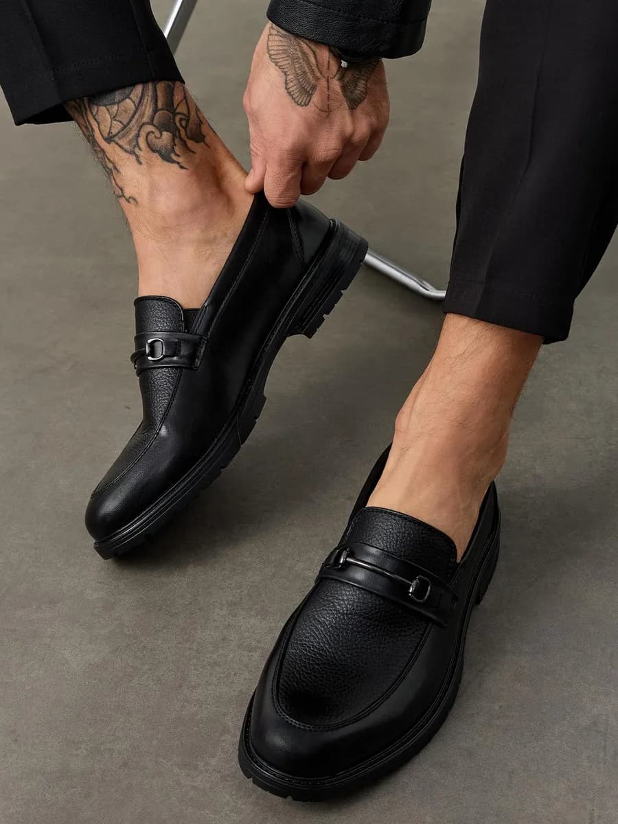 Лоферы мужские кожаные туфли