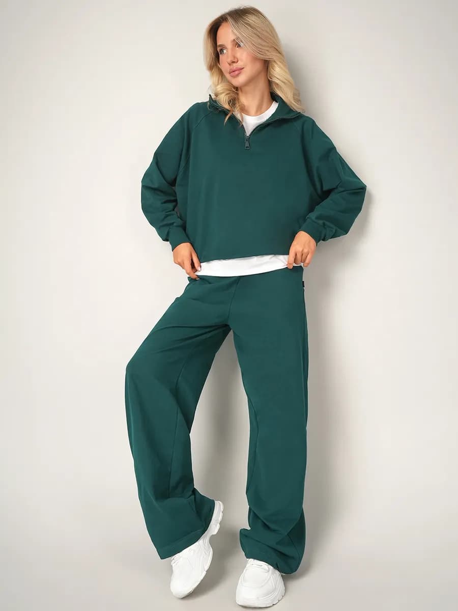 Костюм спортивный с брюками хлопковый