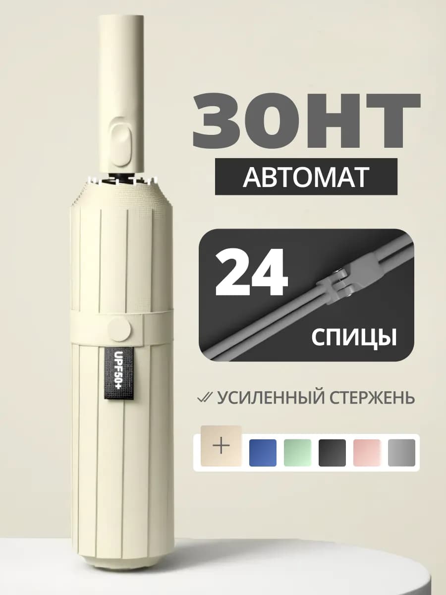 Зонт автомат антиветер компактный