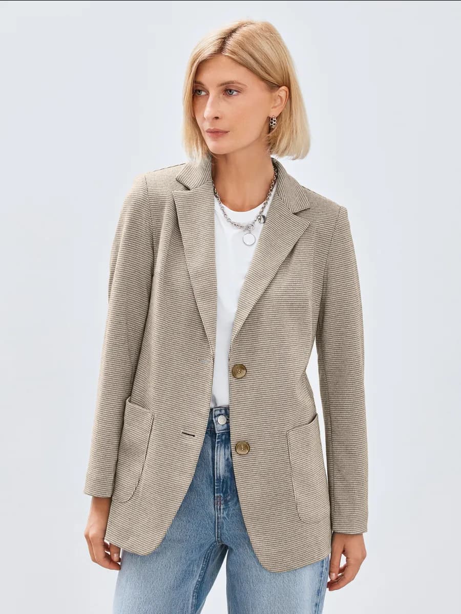 Трикотажный пиджак без подкладки